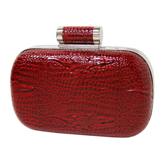 Animal print box clutch