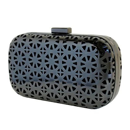 Black Metal Box Clutch