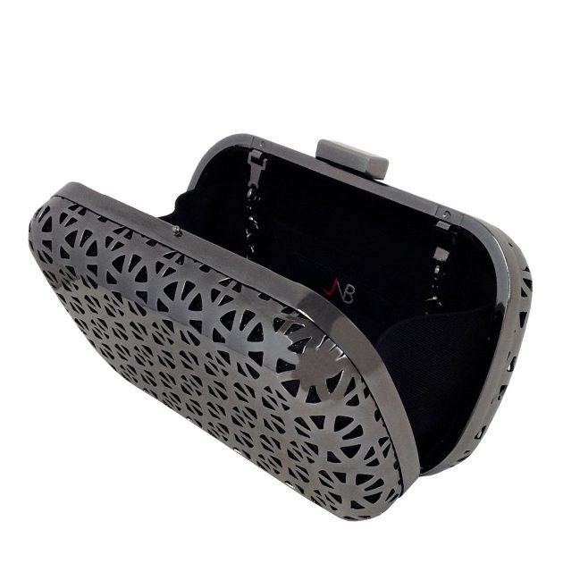 Black Metal Box Clutch - Image 5