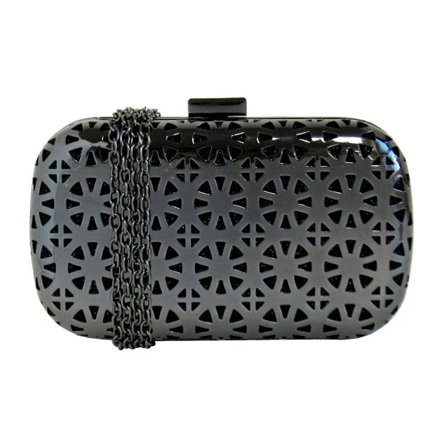 Black Metal Box Clutch - Image 3