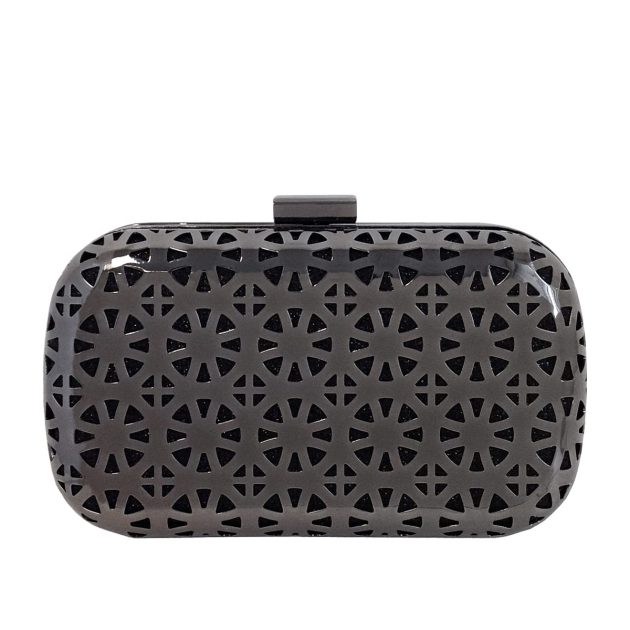 Black Metal Box Clutch - Image 2
