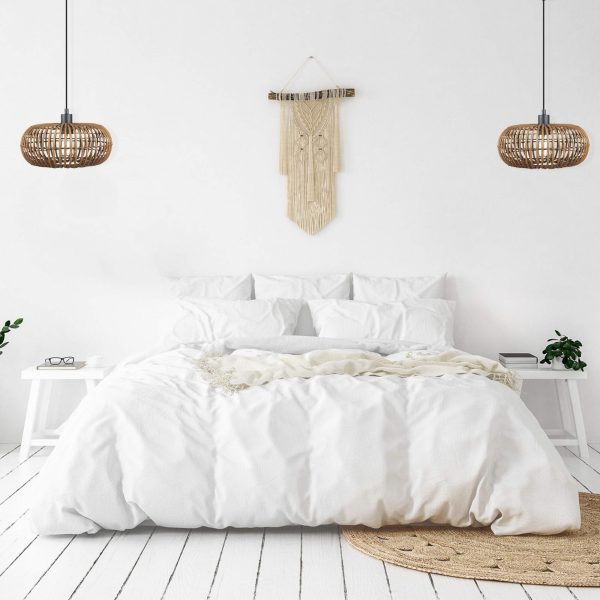 Rattan lampshade single head chandelier - Image 4