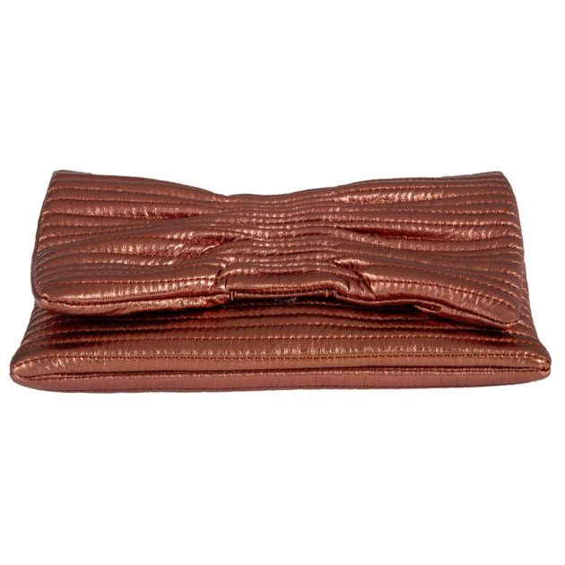 Bow Faux Leather Envelope Clutch - Image 4