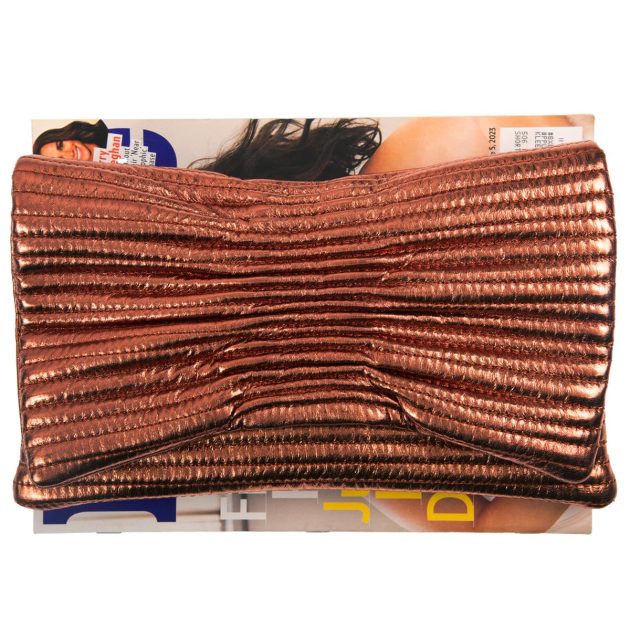 Bow Faux Leather Envelope Clutch - Image 3