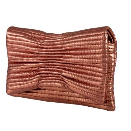 Bow Faux Leather Envelope Clutch