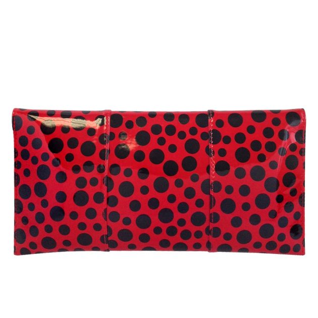 Red and black polka dots envelope clutch - Image 5