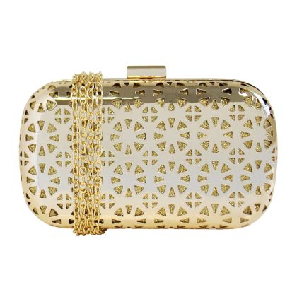Cutout Metal Box Clutch