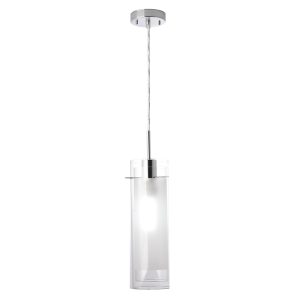 Transparent glass lampshade single head chandelier