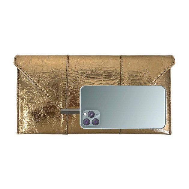 Gold Women's Metal Clutch - Image 3