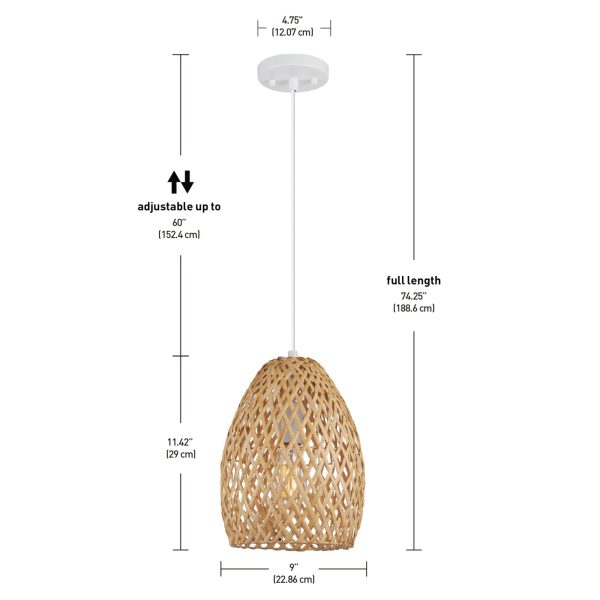 Hemp rope single head chandelier - Image 7