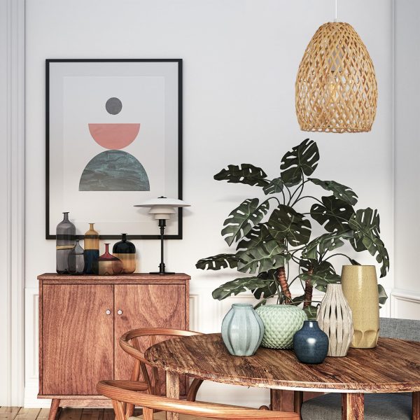 Hemp rope single head chandelier - Image 4