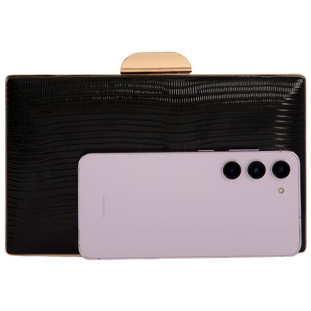 Black metal hardshell clutch - Image 4