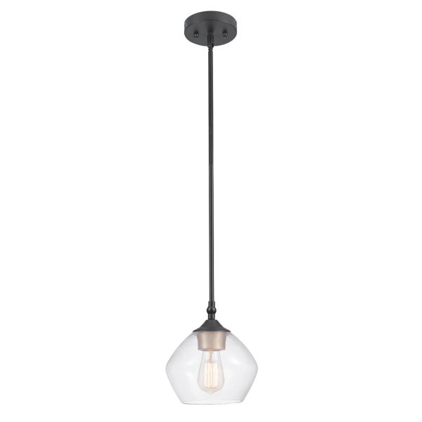 Transparent glass single head chandelier - Image 7