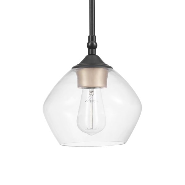 Transparent glass single head chandelier - Image 2