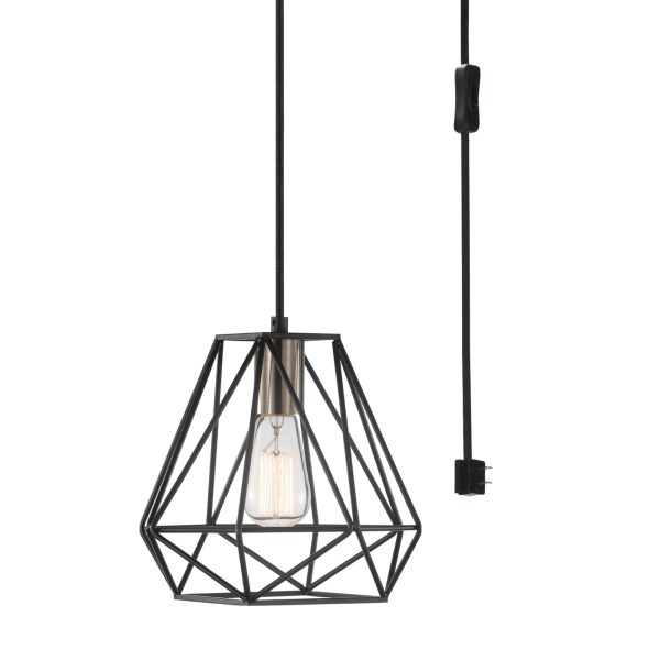 6-light plug-in or hard-wired pendant light