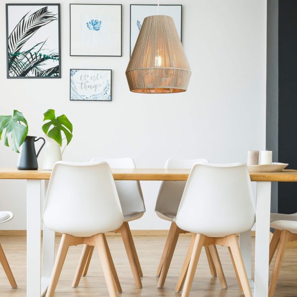 Hemp rope single head chandelier - Image 4