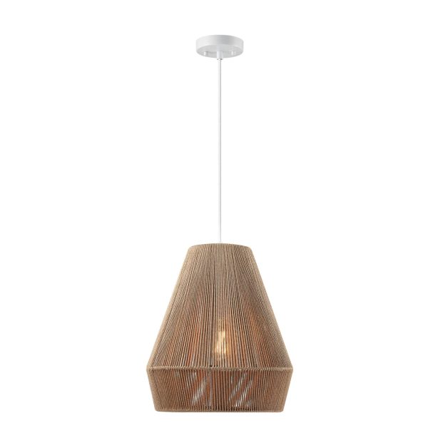Hemp rope single head chandelier
