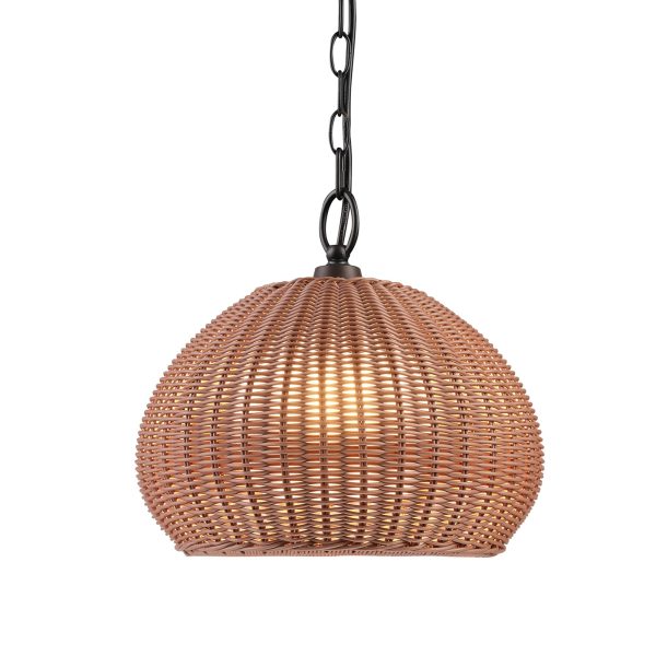 Rattan Single Head Outdoor Plug-in Pendant Light - Image 8