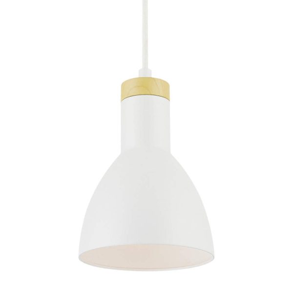 Matte wood grain decorative single head chandelier - Image 5