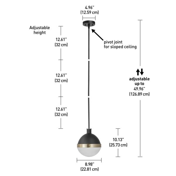 Modern retro single head chandelier - Image 6