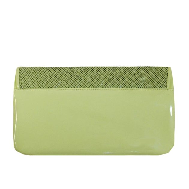 Green Metal Mesh Clutch - Image 4
