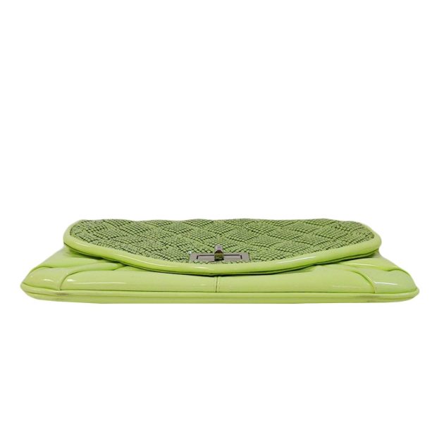 Green Metal Mesh Clutch - Image 2