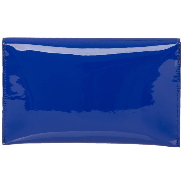 Blue Faux Patent Shiny Envelope Clutch - Image 2