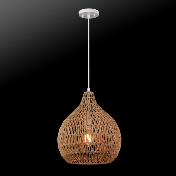 Single head chandelier hemp rope lampshade - Image 8