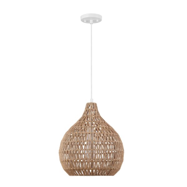 Single head chandelier hemp rope lampshade