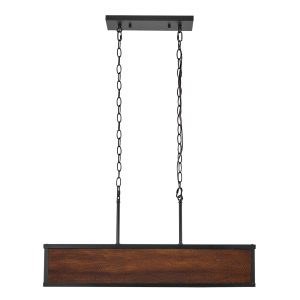 Imitation wood chandelier