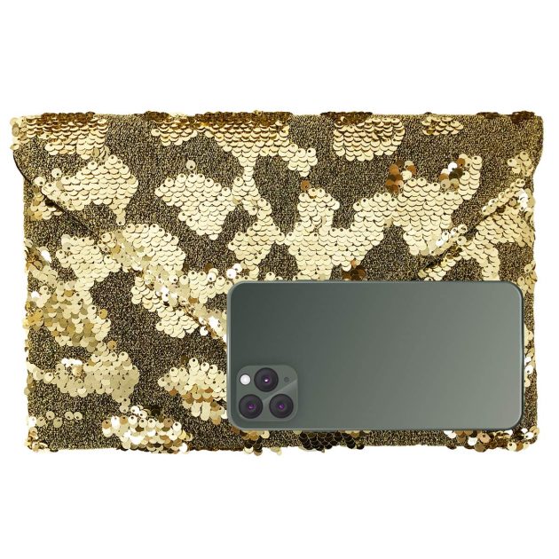 Flat Sequin Envelope Clutch - Image 3