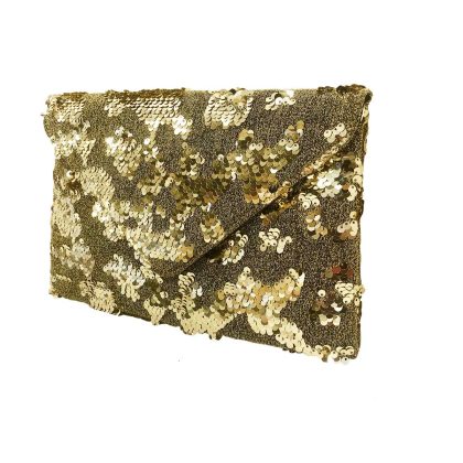 Flat Sequin Envelope Clutch