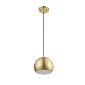 Matt brass single head chandelier