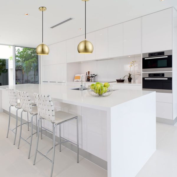 Matt brass single head chandelier - Image 3