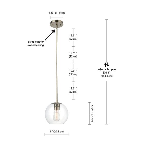 Single head chandelier brass clear glass lampshade - Image 8