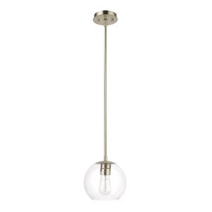 Single head chandelier brass clear glass lampshade