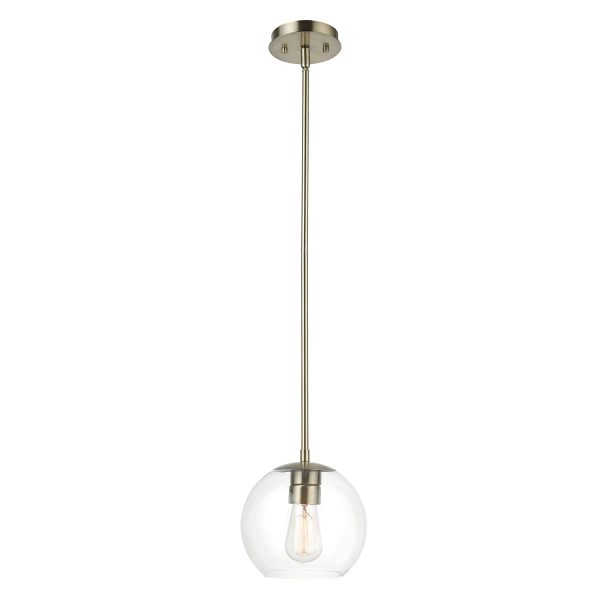 Single head chandelier brass clear glass lampshade - Image 6