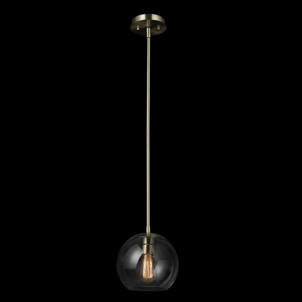 Single head chandelier brass clear glass lampshade - Image 2