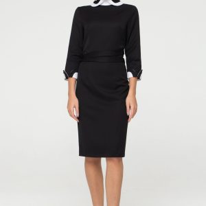 Contrast Collar Dress