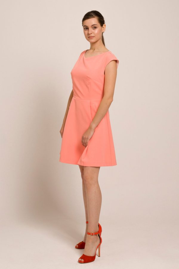 Vibrant pink and orange dress - Image 3