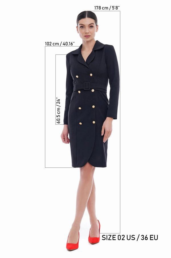 Black and gold suit dress - Image 2