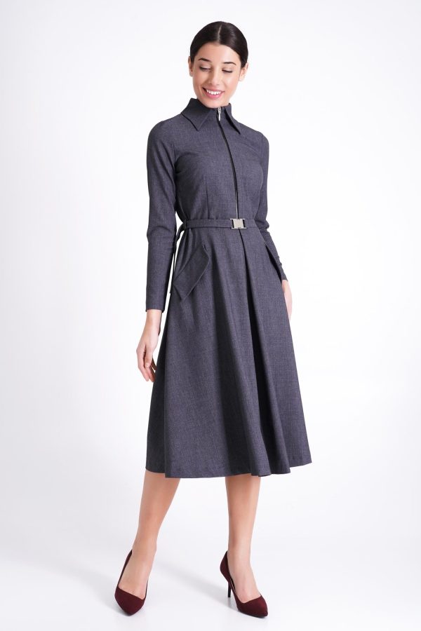 Retro style waisted skirt dress - Image 7