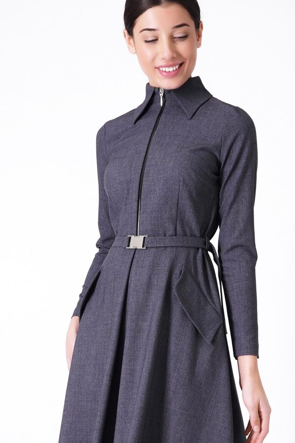 Retro style waisted skirt dress - Image 6