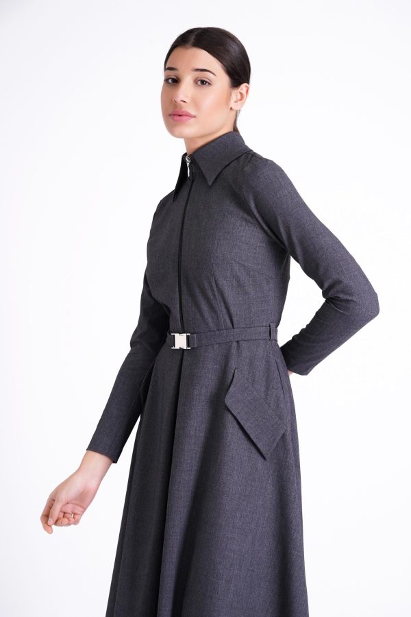 Retro style waisted skirt dress - Image 3