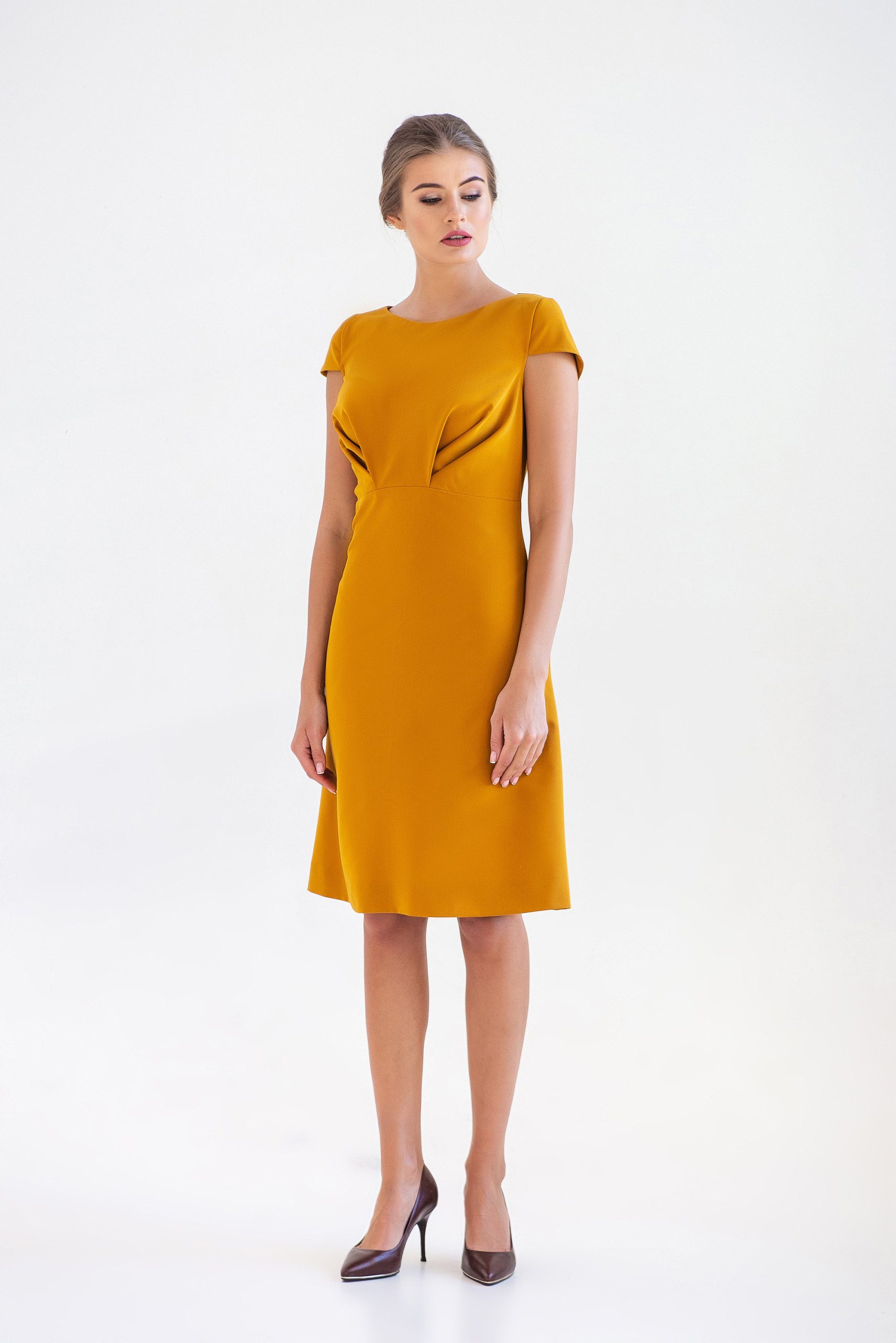 Sunset Gold Waist Dress