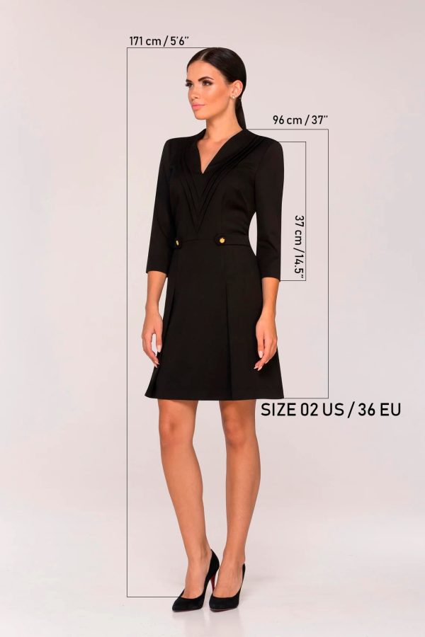 Black suit collar dress - Image 8
