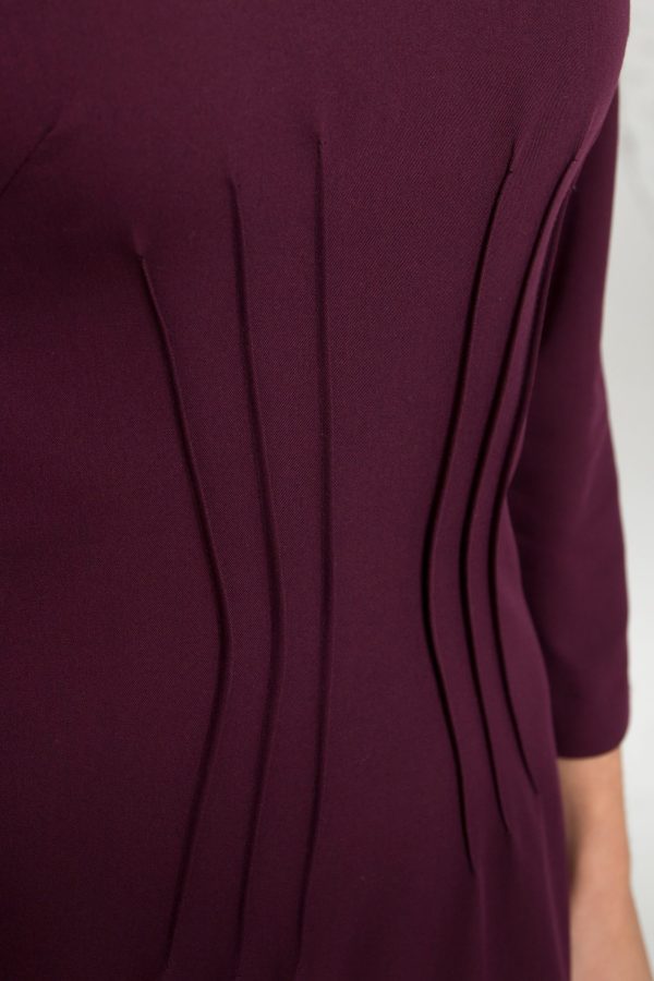 Burgundy slim dress - Image 5