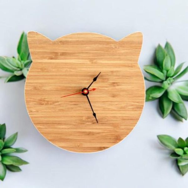 Cat Head Wall Clock