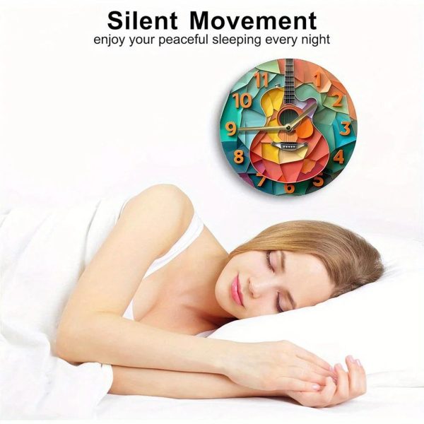 Colorful Guitar Wall Clock - Image 2
