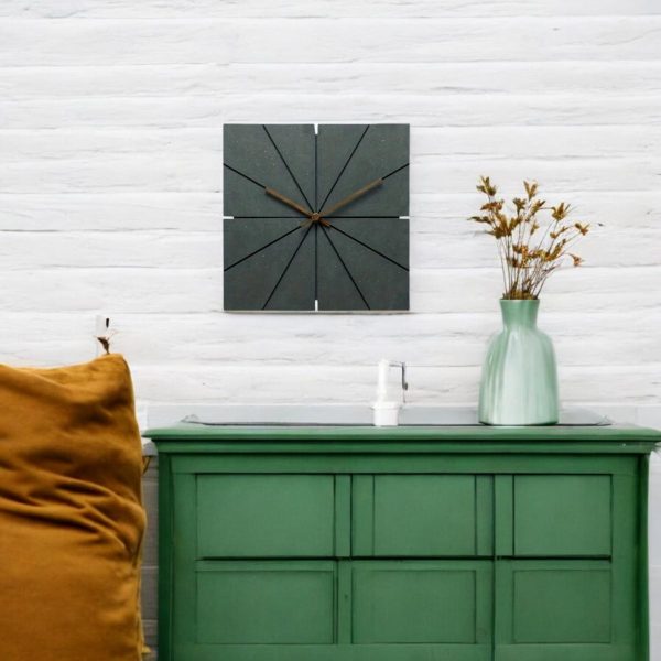 Creative Geometric Black Modern Wall Clock - Image 2